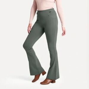 Betabrand Sage Green Flare Pants